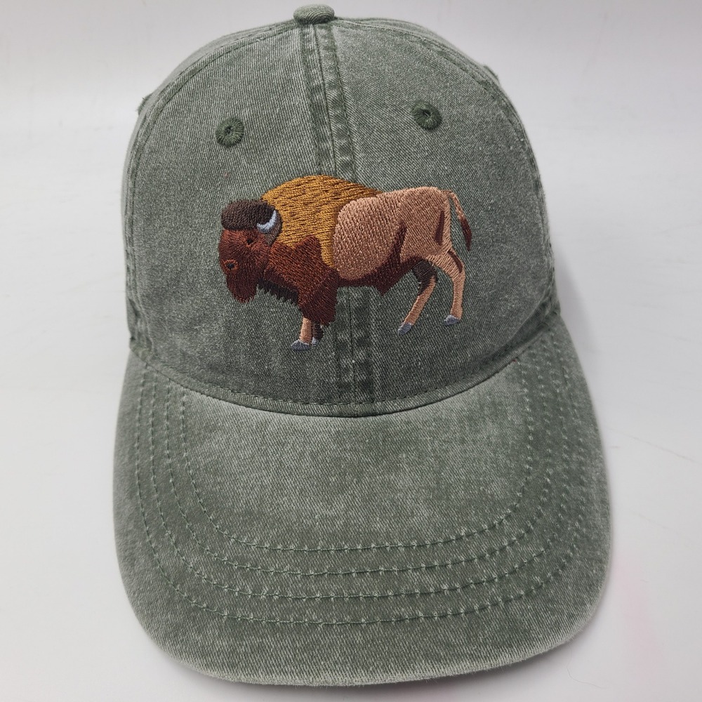 Vintage Eco Reptile Shirts Hat Strapback Green Bison Big Bone Lick Site Kentucky